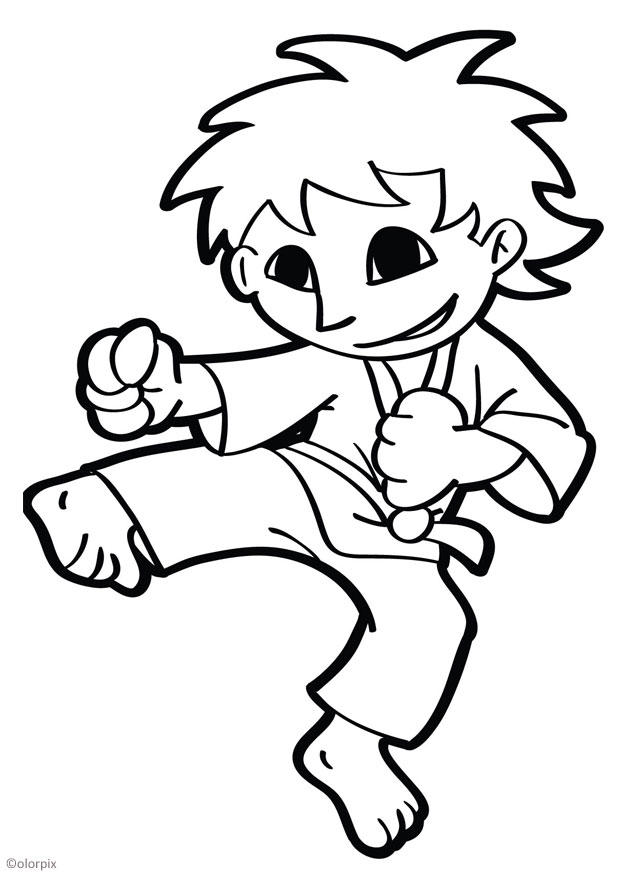 karate Kleurplaat karate