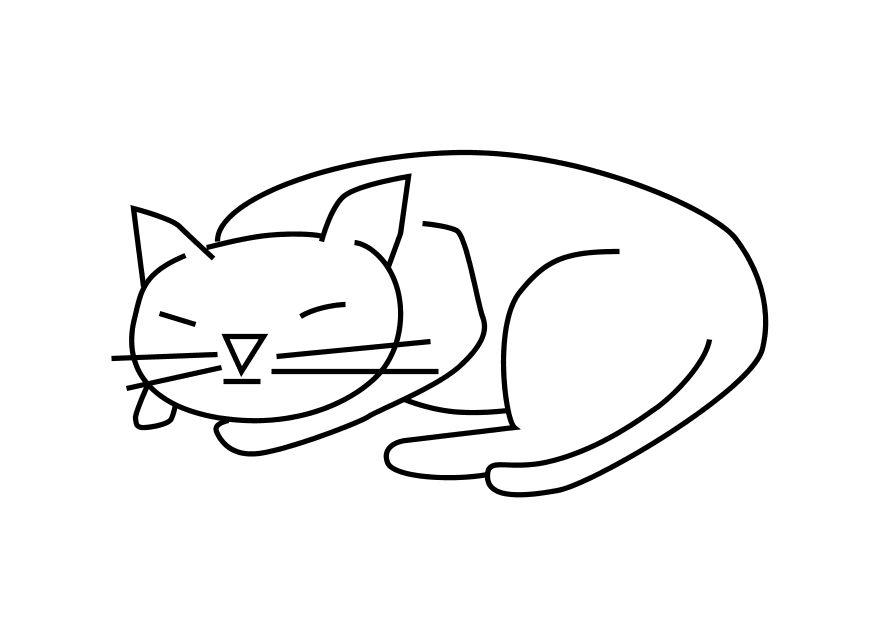 kat Kleurplaat kat