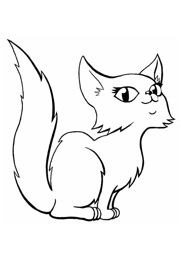 kat Kleurplaat kat