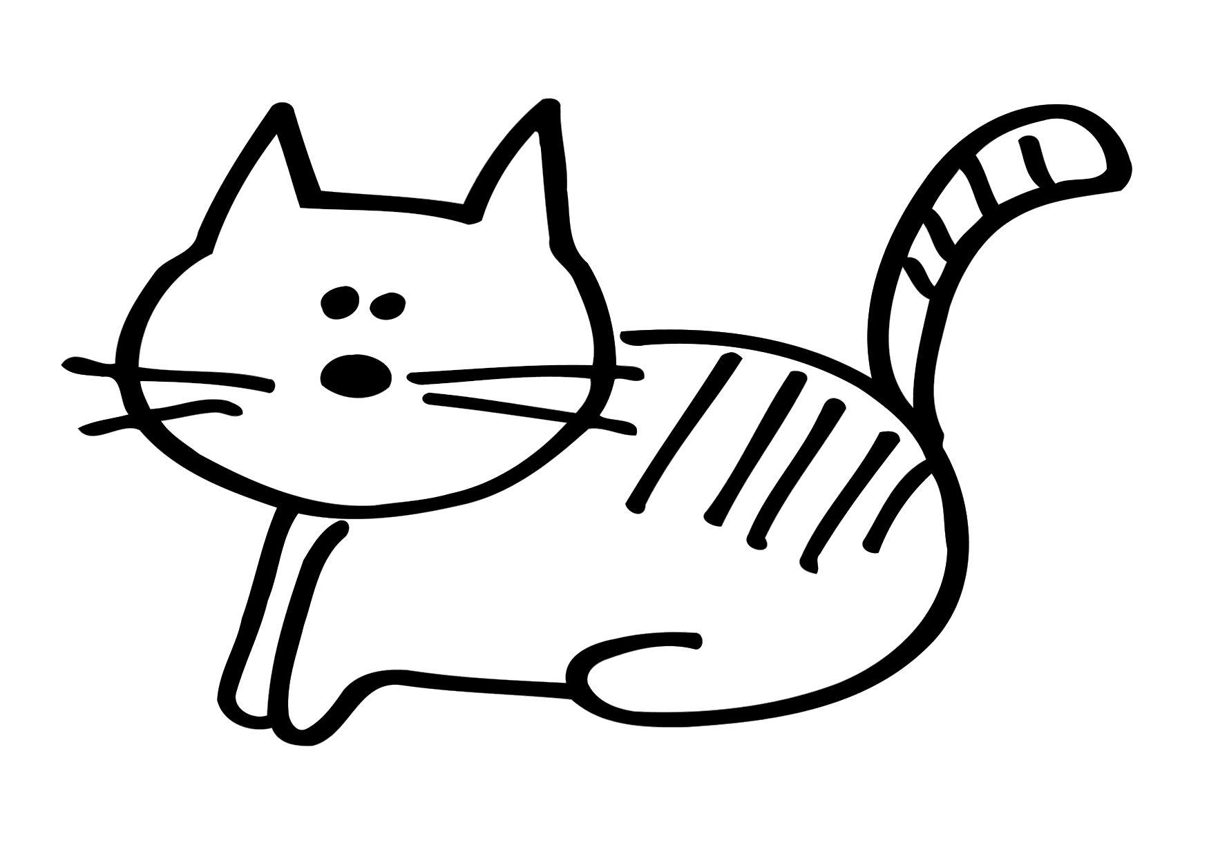 kat Kleurplaat kat