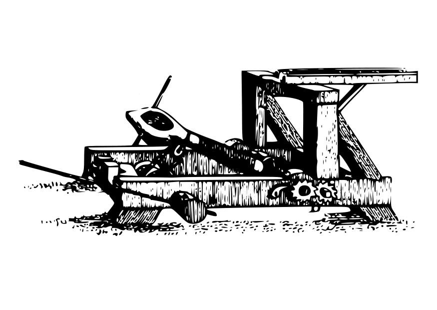 katapult Kleurplaat katapult