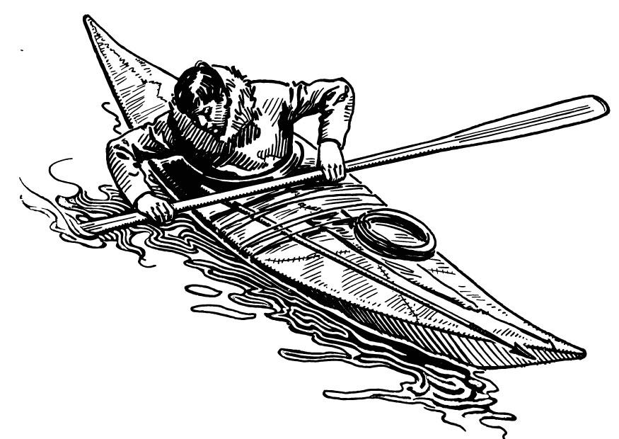 kayak Kleurplaat kayak