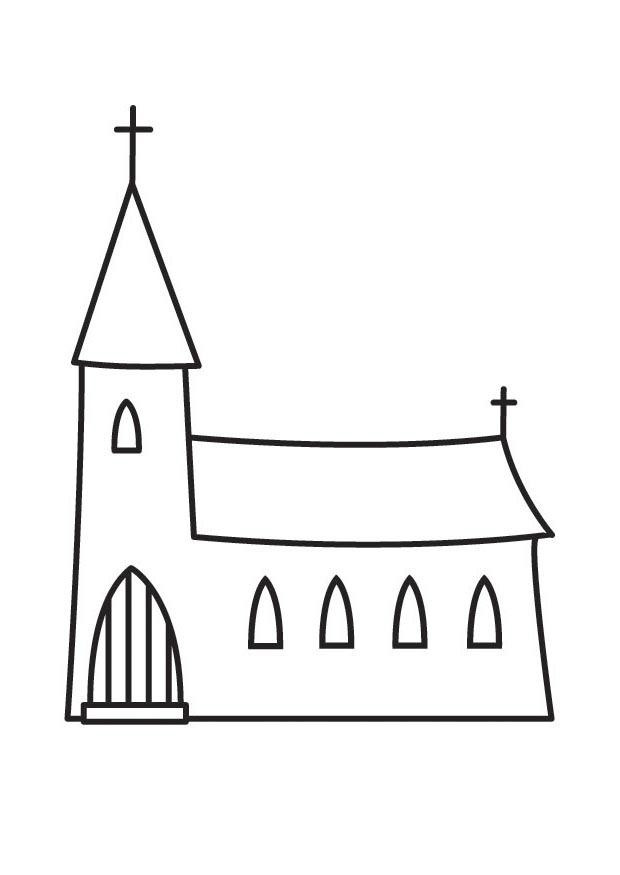 kerk Kleurplaat kerk