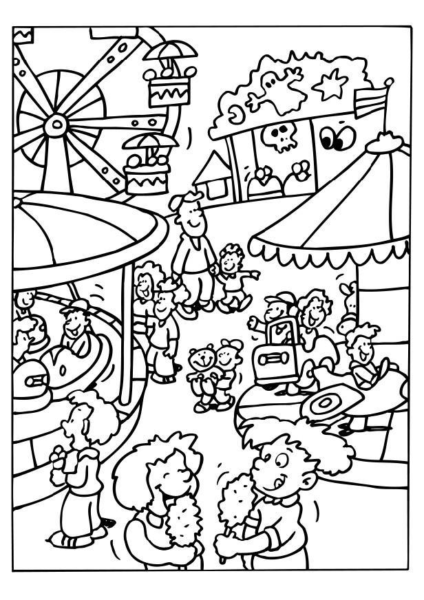 kermis Kleurplaat kermis