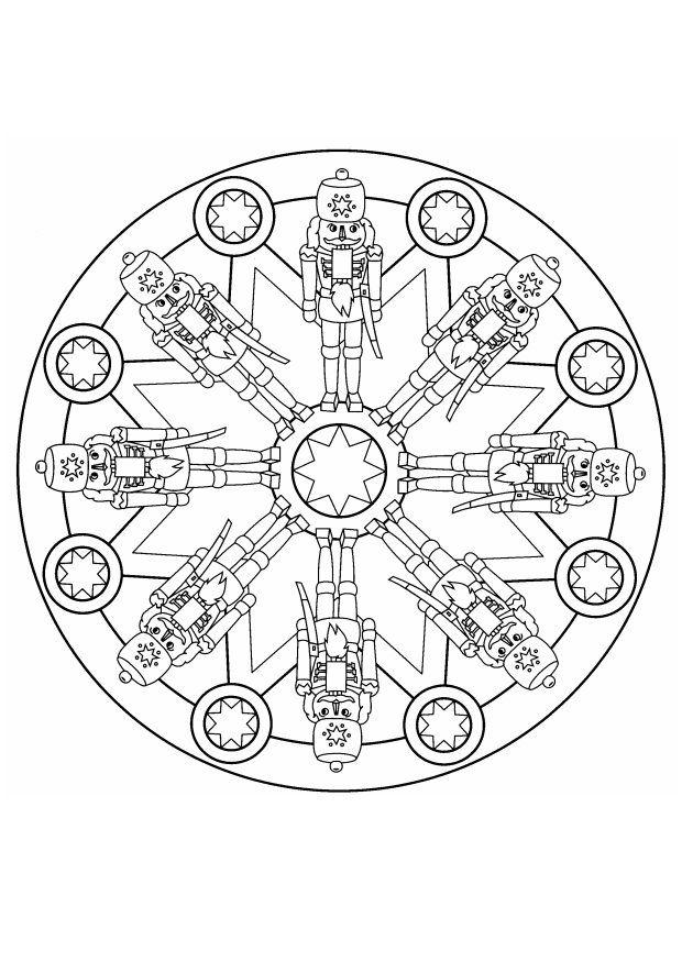 kerst-mandala Kleurplaat kerst-mandala