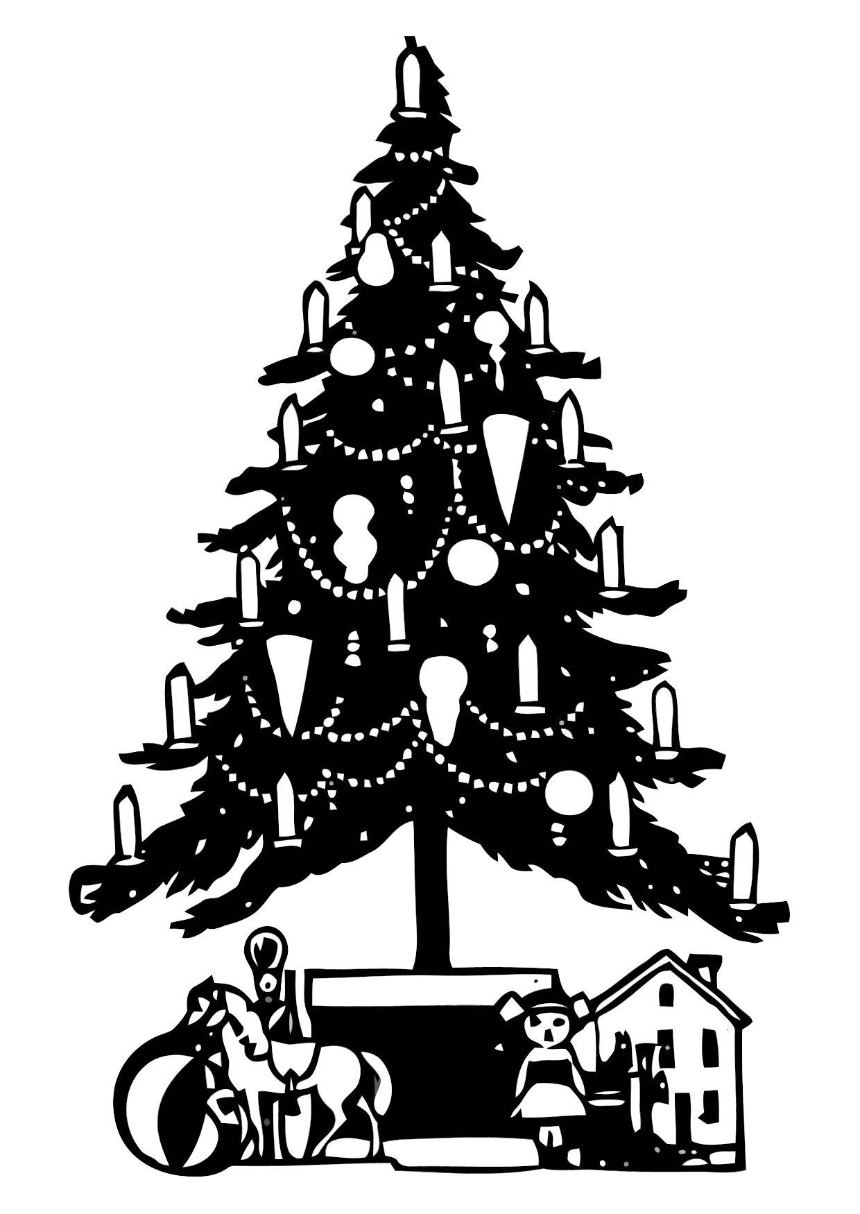kerstboom Kleurplaat kerstboom