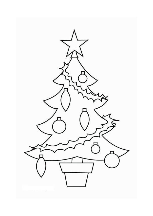 kerstboom Kleurplaat kerstboom