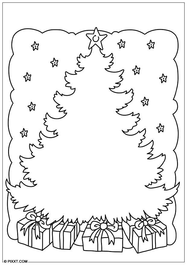 kerstboom Kleurplaat kerstboom