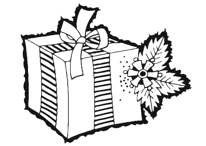 kerstgeschenk Kleurplaat kerstgeschenk