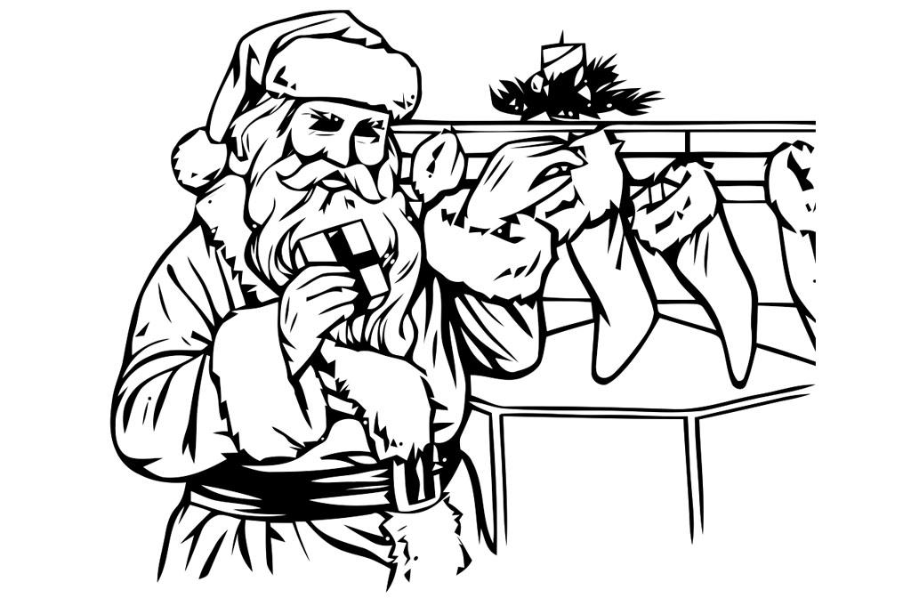 kerstman Kleurplaat kerstman