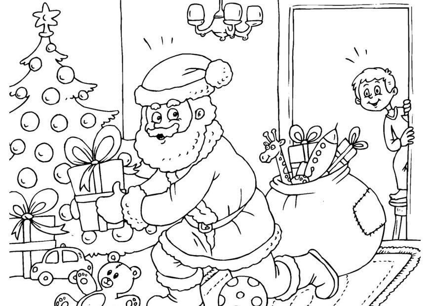 kerstman Kleurplaat kerstman