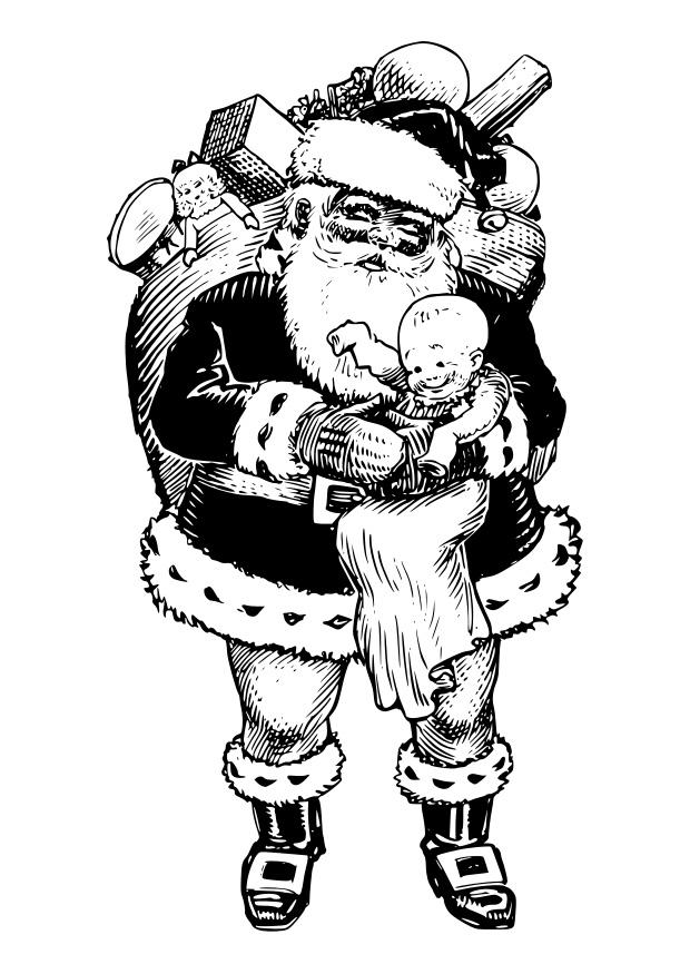 kerstman Kleurplaat kerstman