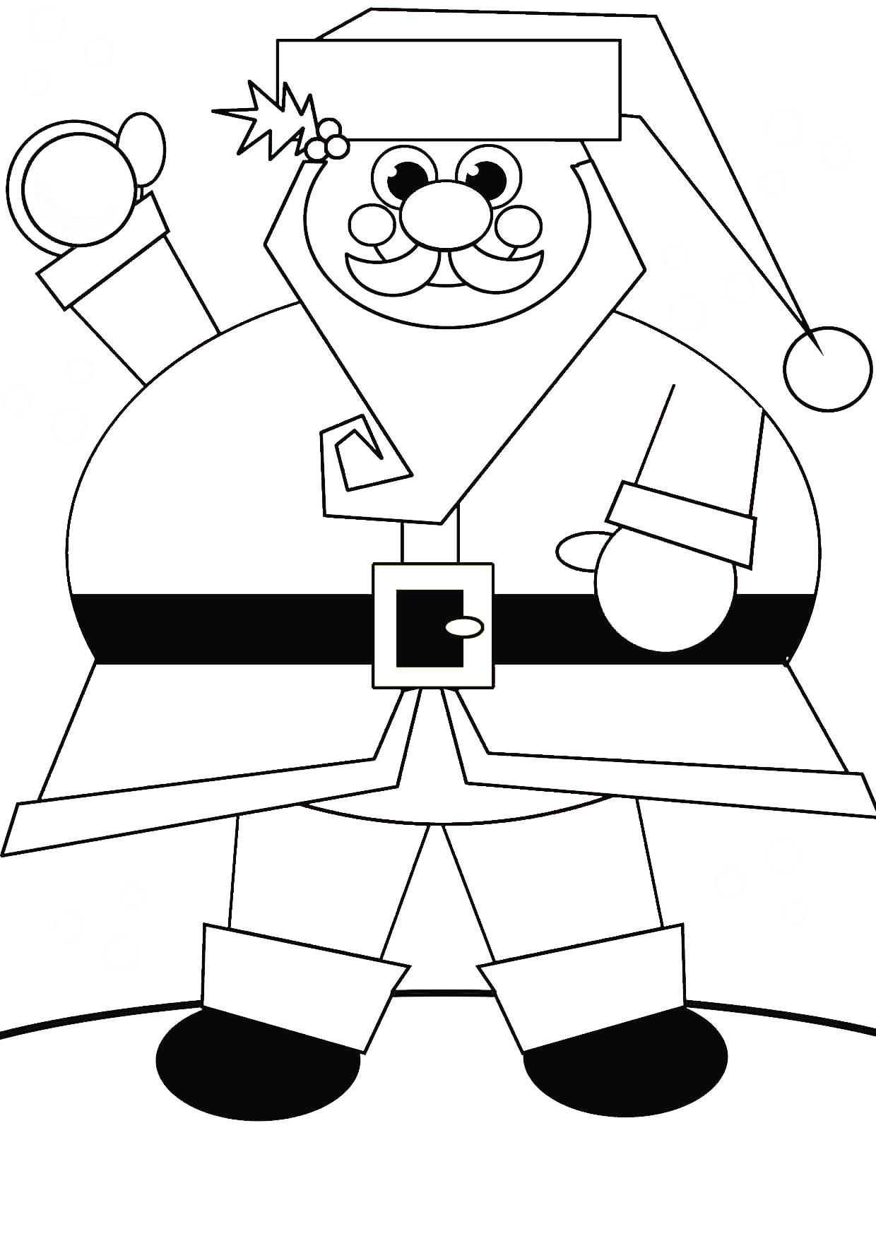 kerstman Kleurplaat kerstman