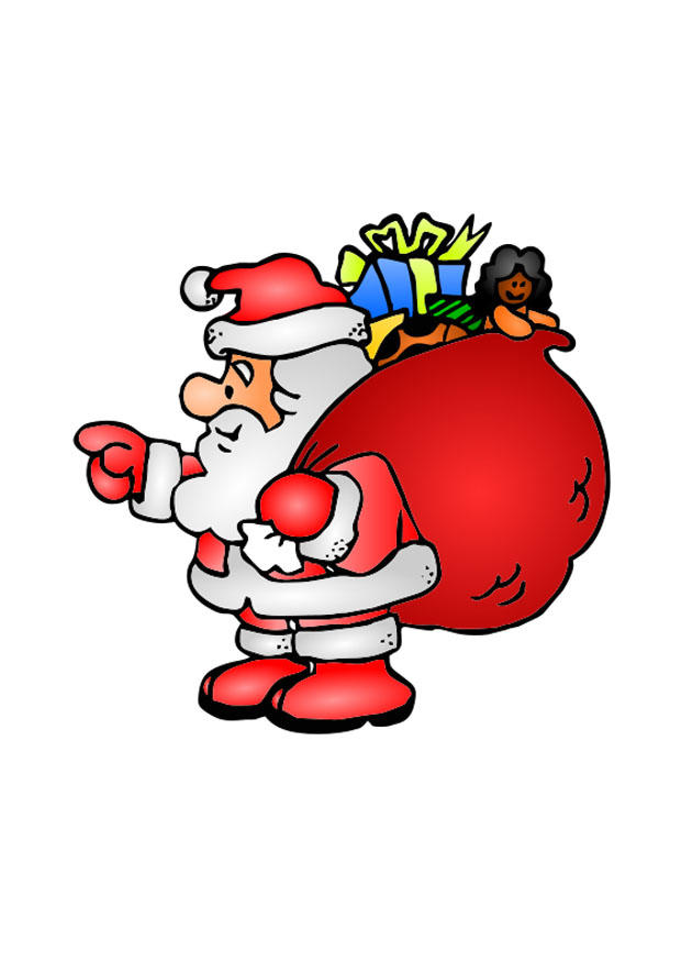 kerstman met speelgoed Afbeelding kerstman met speelgoed