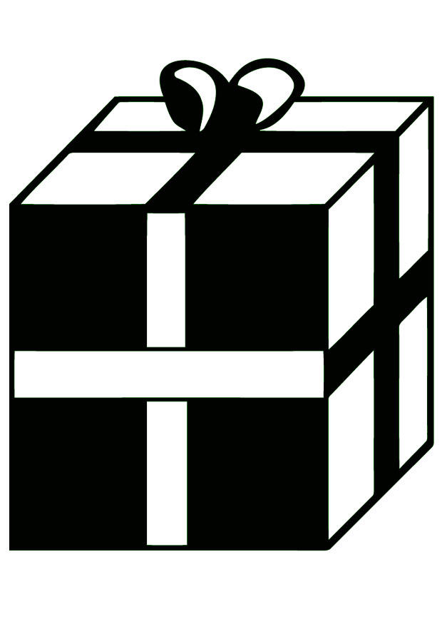 kerstpakje Kleurplaat kerstpakje