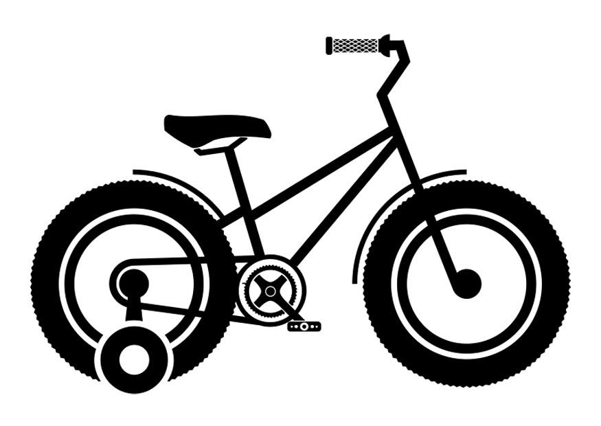 kinderfiets met zijwieltjes Kleurplaat kinderfiets met zijwieltjes