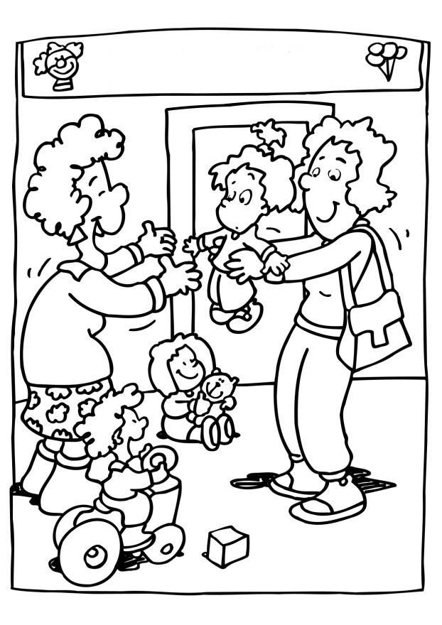 kinderopvang - kleurterklas Kleurplaat kinderopvang - kleurterklas