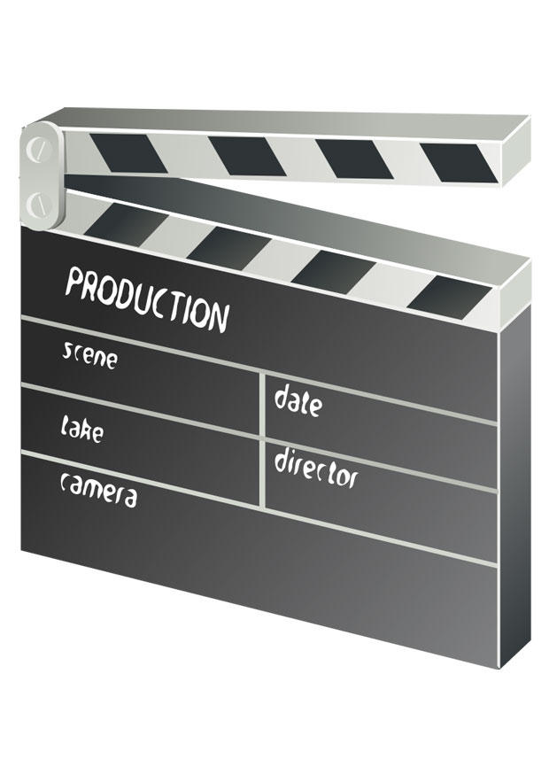 klapbord - film Kleurplaat klapbord - film