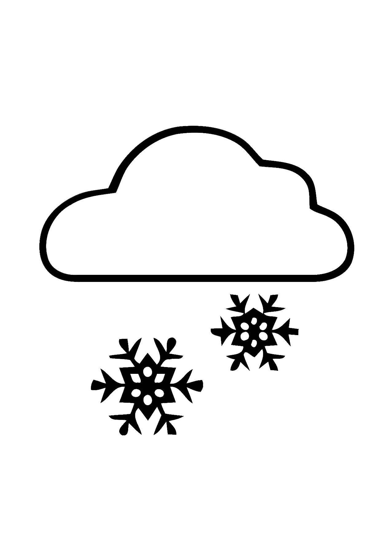 Kleurplaat 01a. sneeuw