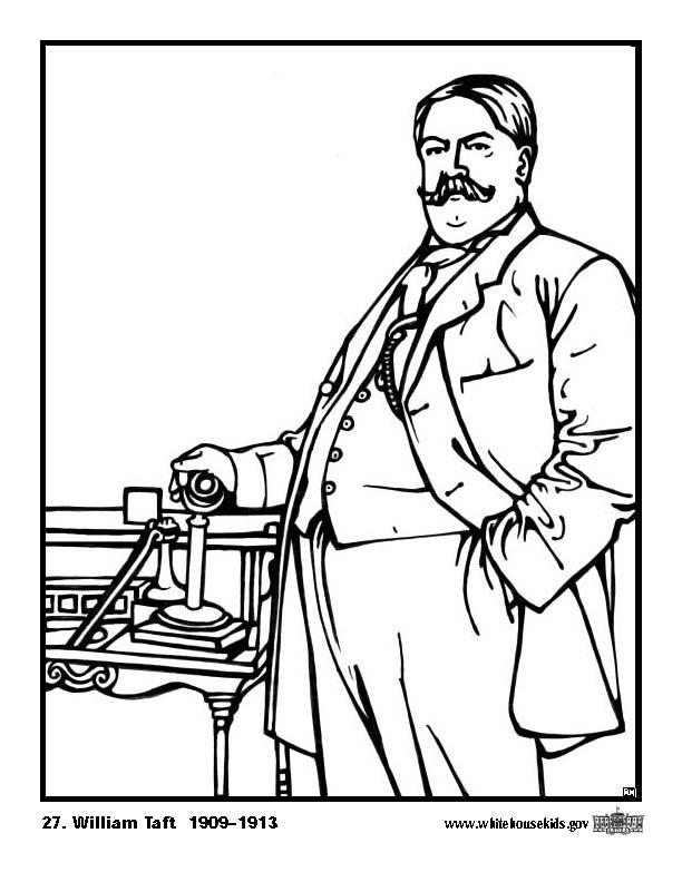 Kleurplaat 27 william taft