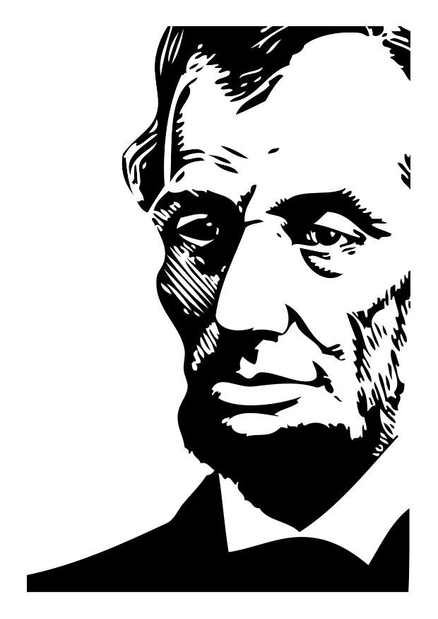 Kleurplaat abraham lincoln