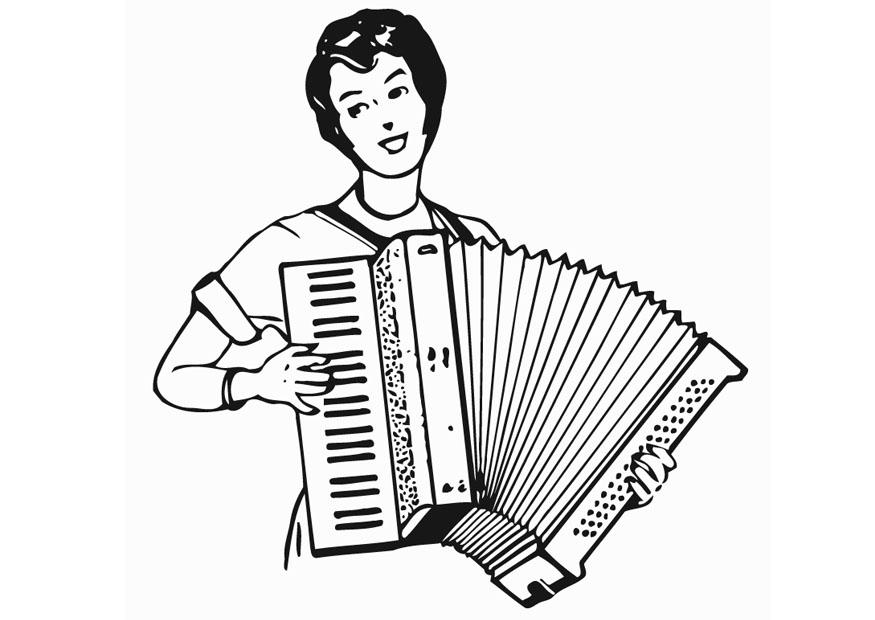 Kleurplaat accordeon