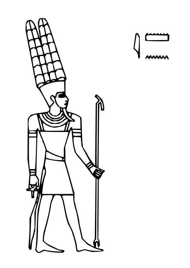 Kleurplaat amun