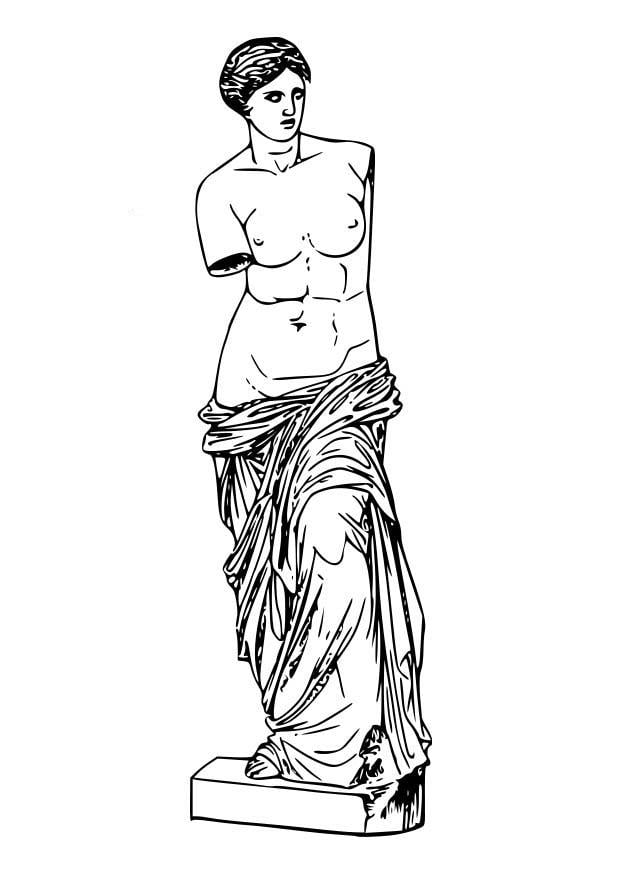 Kleurplaat aphrodite