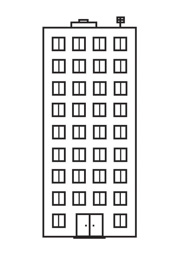 Kleurplaat appartement