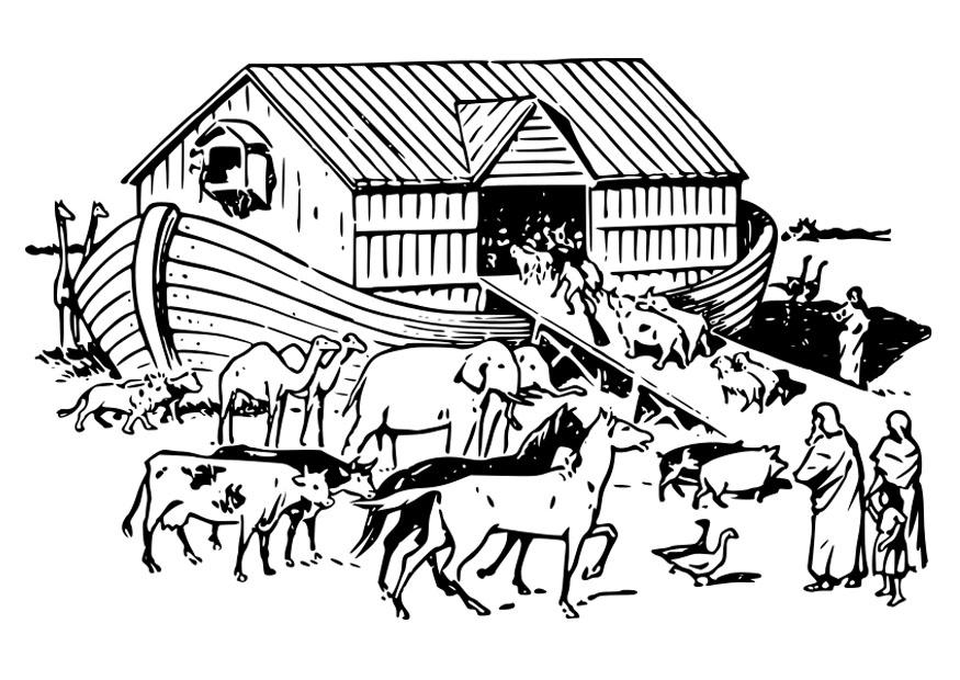 Kleurplaat ark van noah