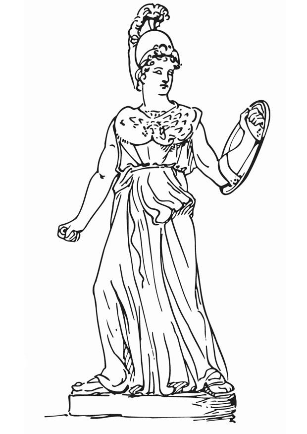 Kleurplaat athena