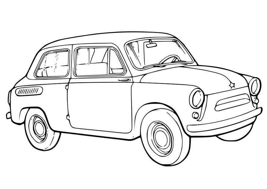 Kleurplaat auto