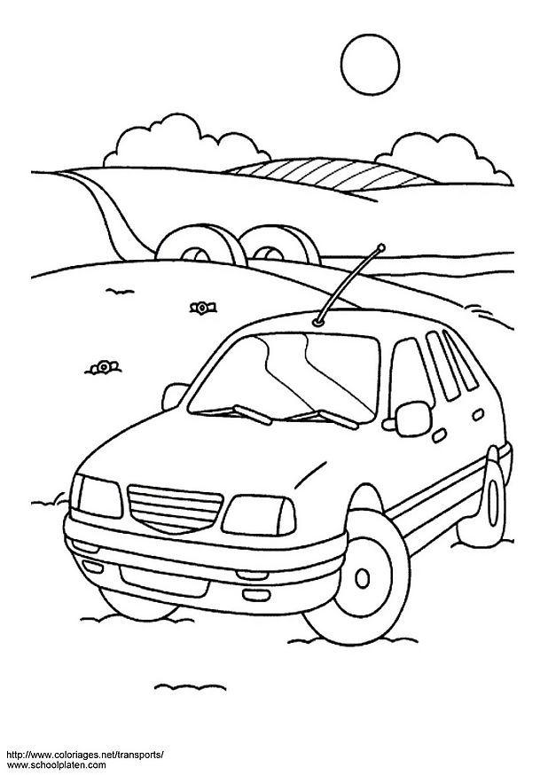 Kleurplaat auto