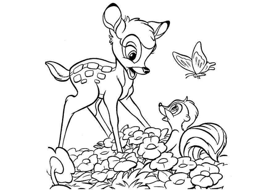 Kleurplaat bambi