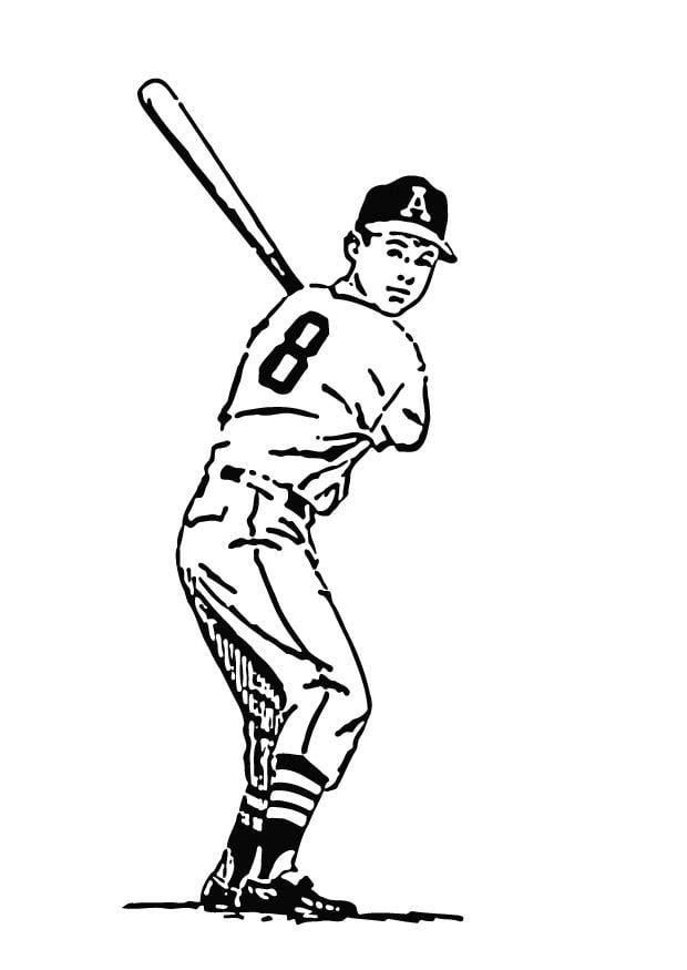 Kleurplaat baseball