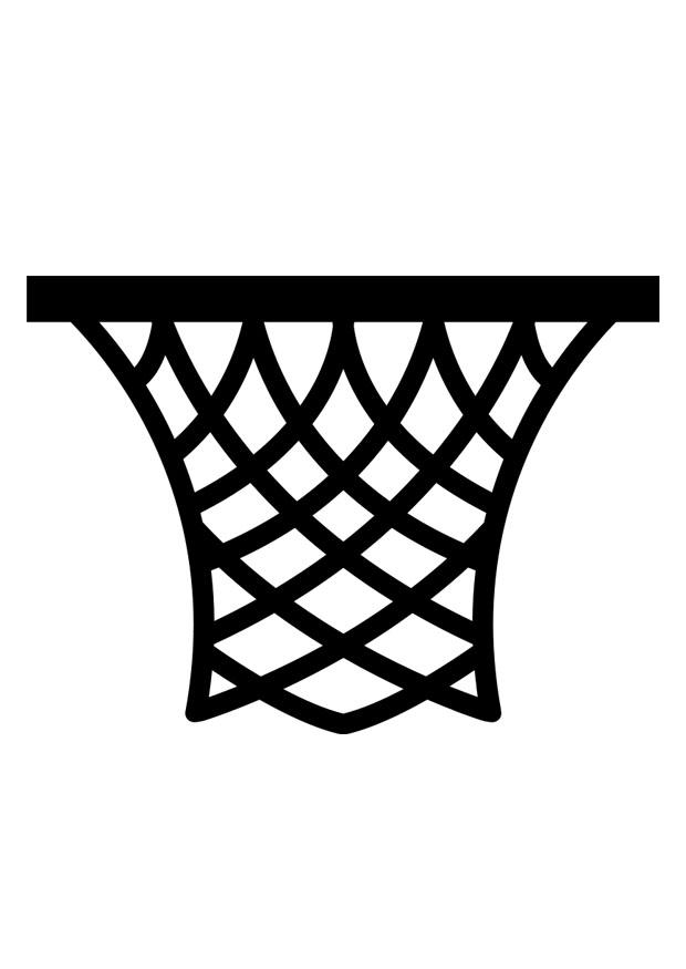 Kleurplaat basketnet