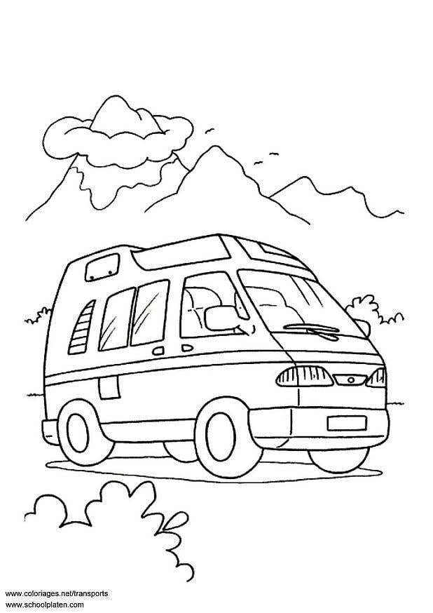 Kleurplaat bestelwagen