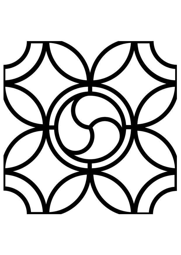 Kleurplaat brandglas