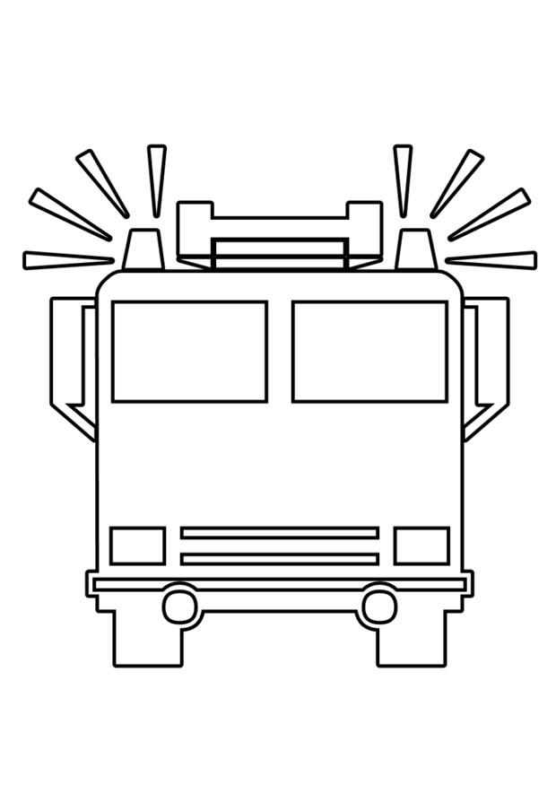 Kleurplaat brandweerwagen