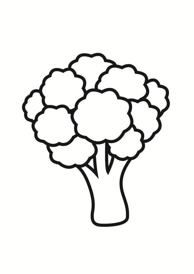 Kleurplaat brocoli