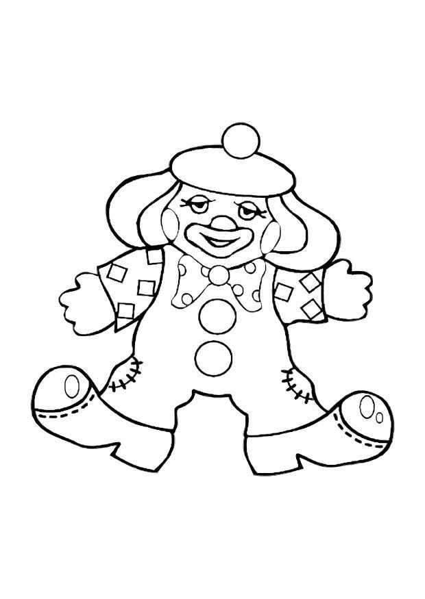 Kleurplaat clown