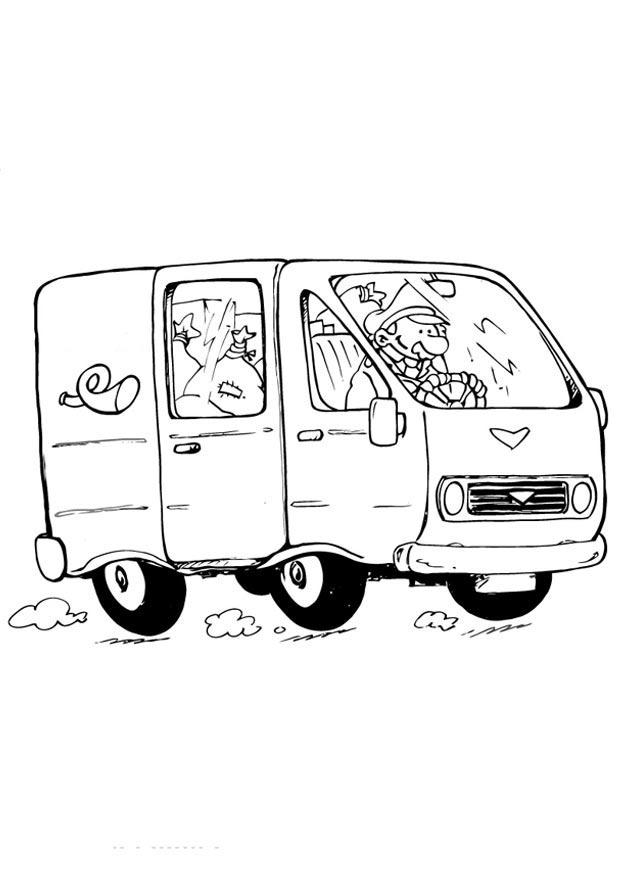 Kleurplaat de weg van de brief 4