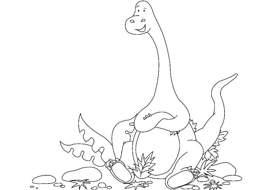 Kleurplaat dinosaurus