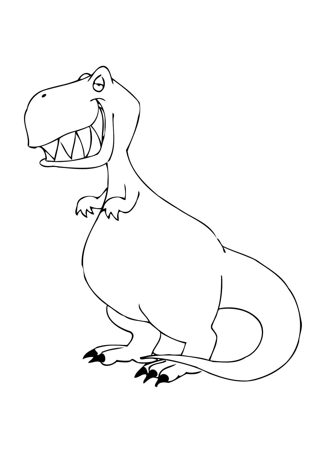 Kleurplaat dinosaurus