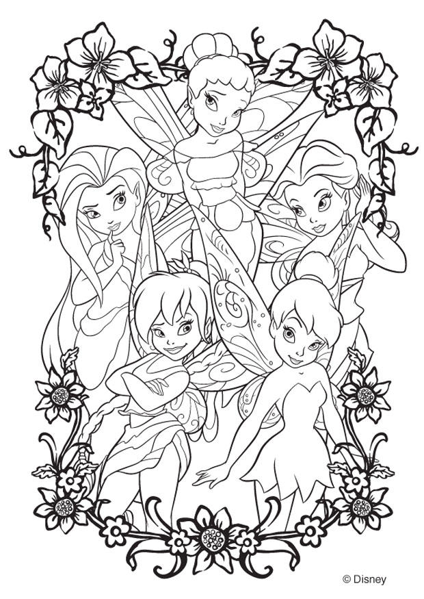 Kleurplaat disney fairies