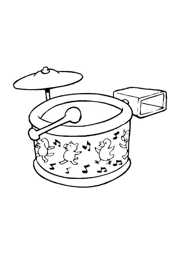 Kleurplaat drumstel