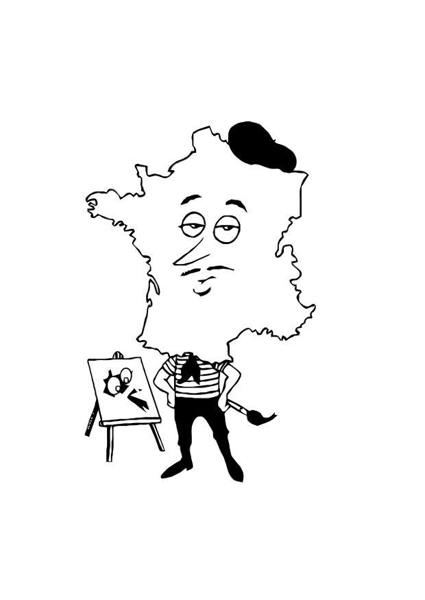 Kleurplaat frankrijk