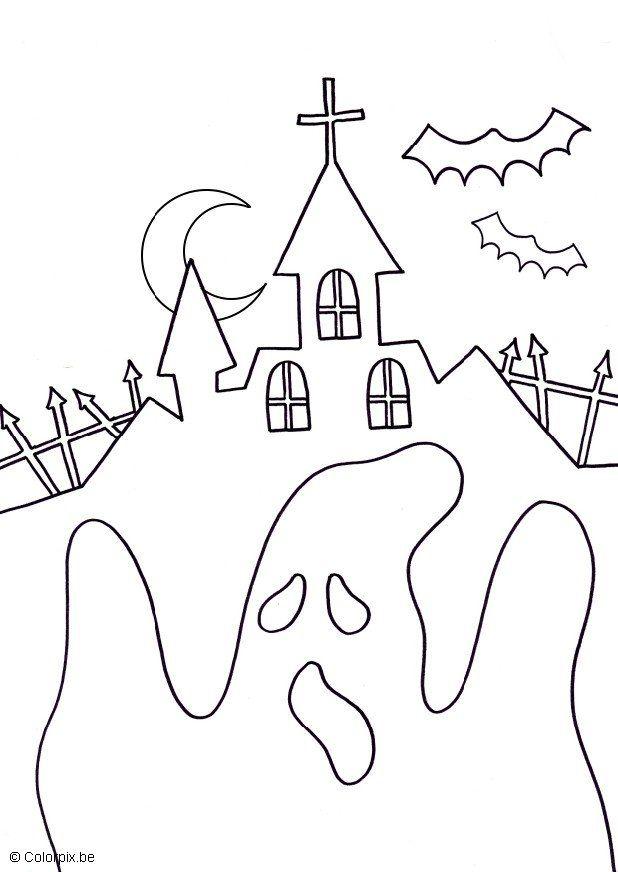 Kleurplaat halloween