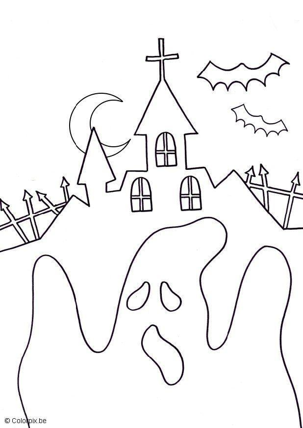 Kleurplaat halloween