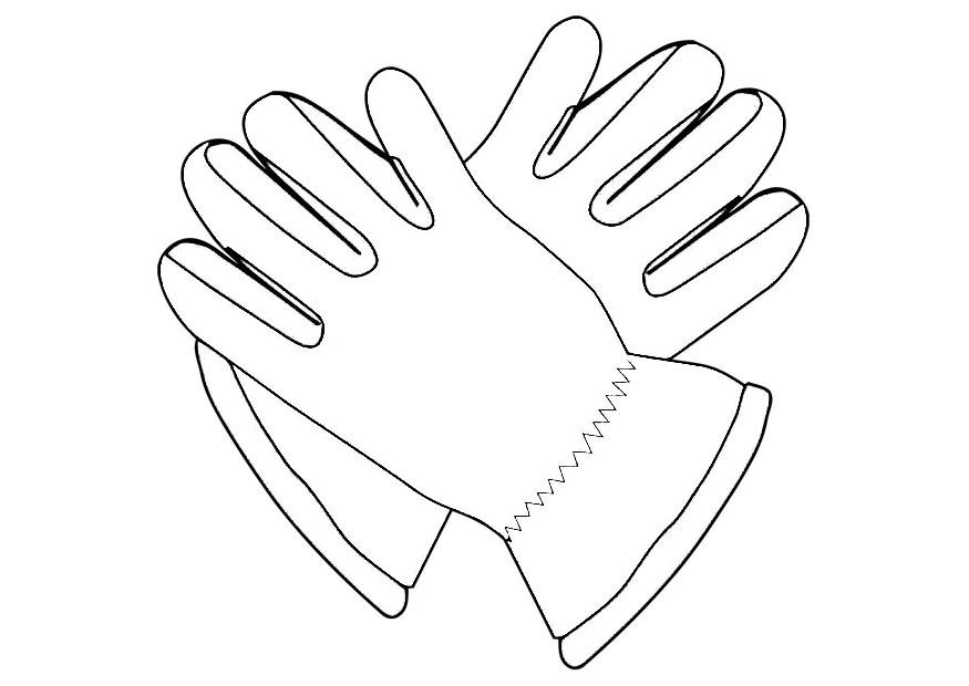 Kleurplaat handschoenen